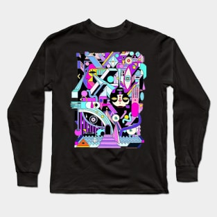 geometric Long Sleeve T-Shirt